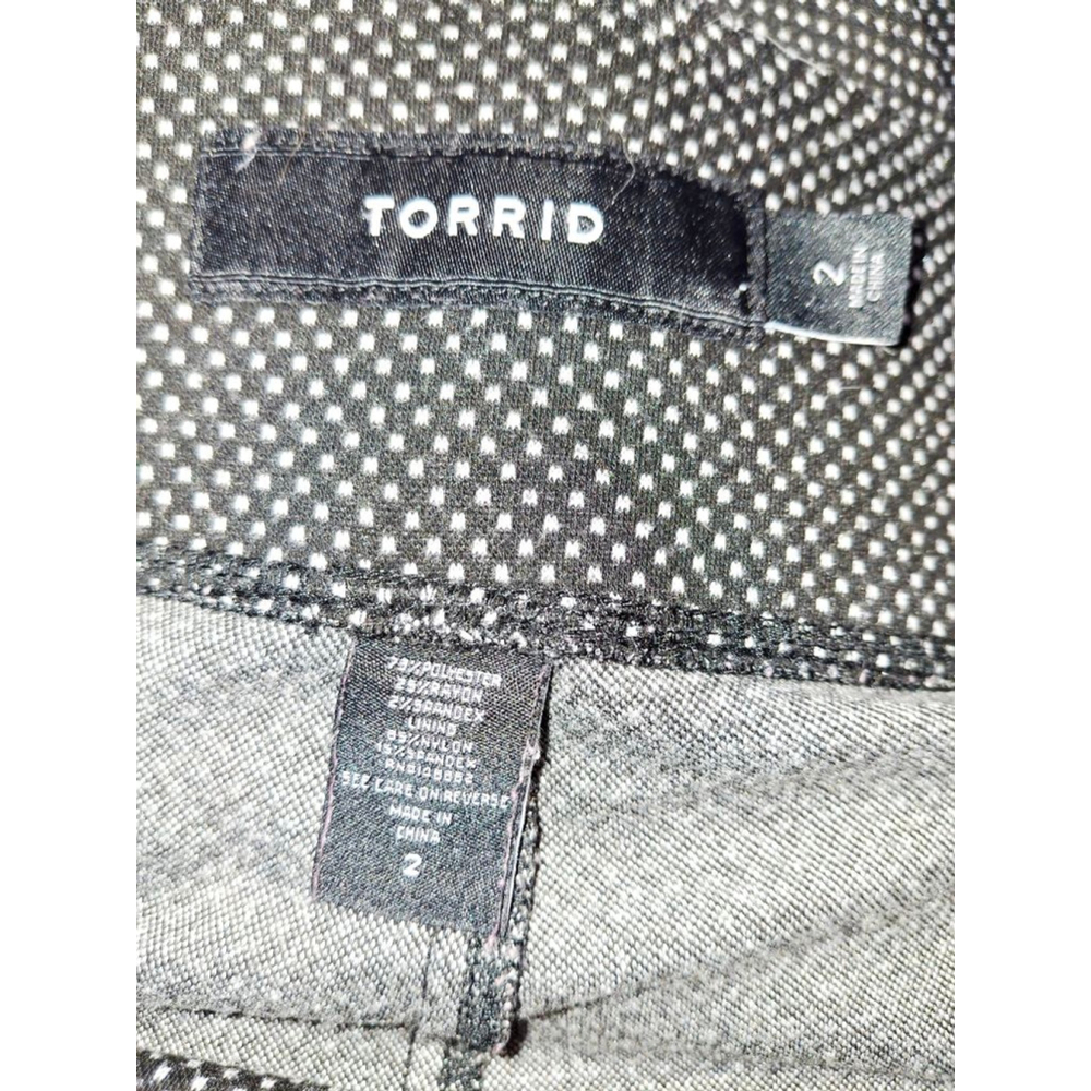 Torrid Ankle Pants Size 2X Black White Polka Dot rockabilly officecore - Picture 3 of 3